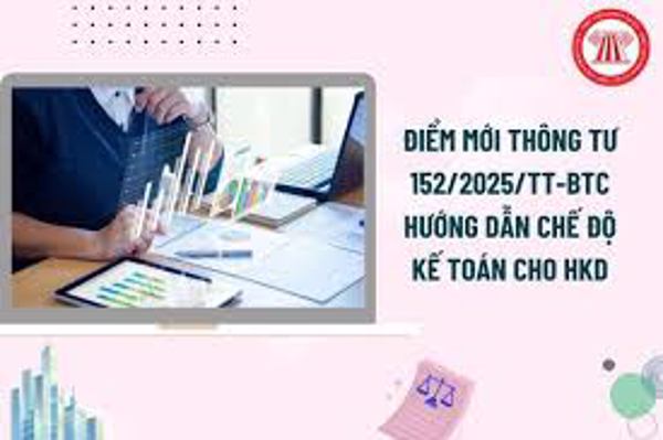Thông tư 152/2025/TT-BTC hướng dẫn chế độ kế toán cho các hộ kinh doanh, cá nhân kinh doanh