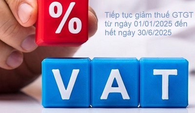 Giảm thuế giá trị gia tăng từ 1/1 đến 30/6/2025